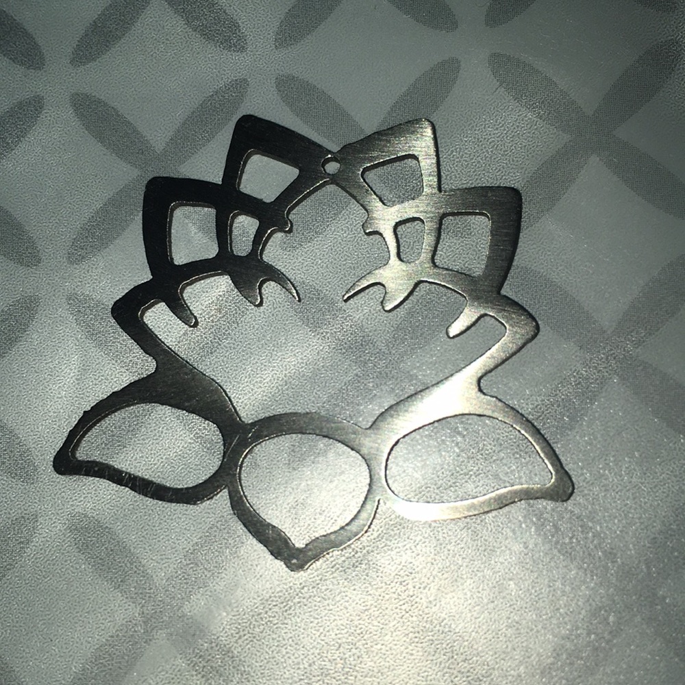 Stainless steel lotus pendant